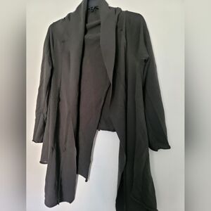 Crea Concept Cardigan Large Gray Art To Wear Merino Wool Asymmetrical Open New